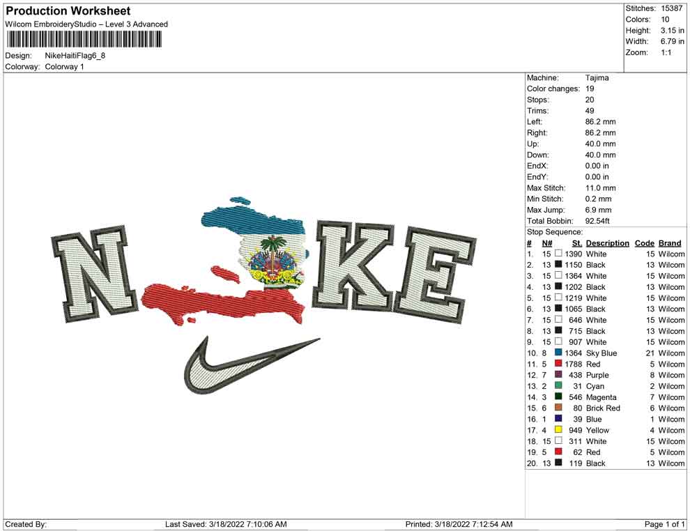 Nike Haiti flag