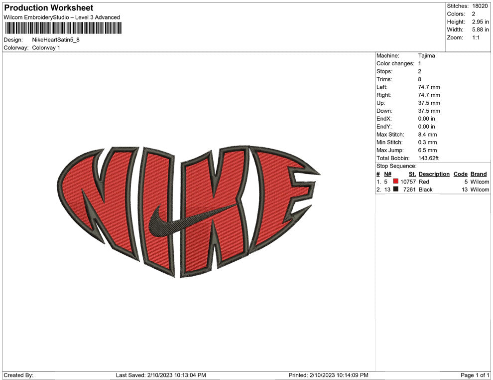 Nike Heart Swoosh satin