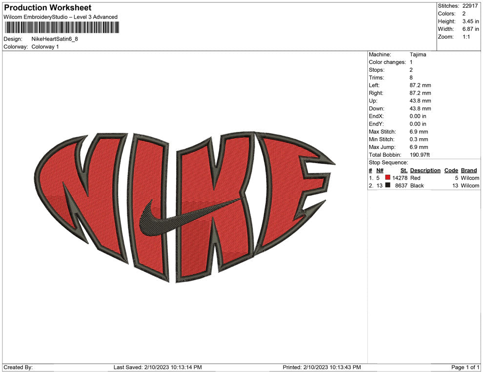 Nike Heart Swoosh satin