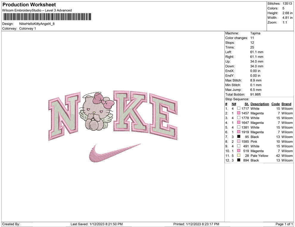 Nike Hello kitty angel