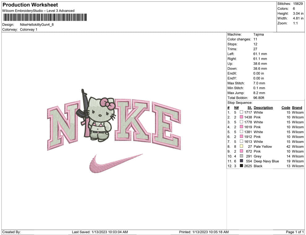Nike Hello kitty gun