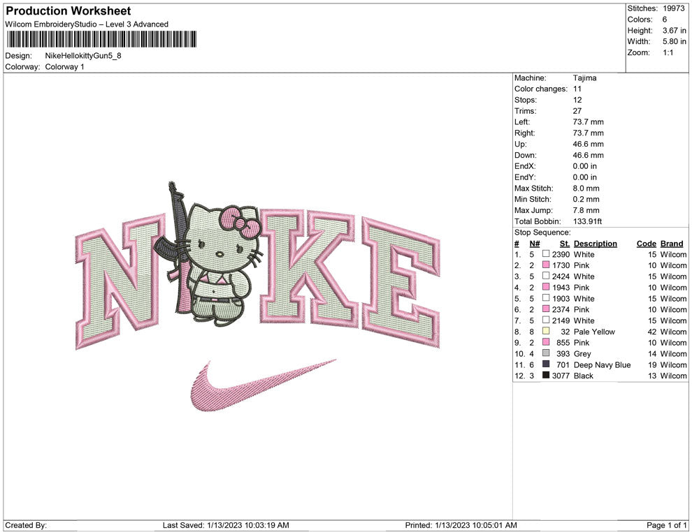Nike Hello kitty gun
