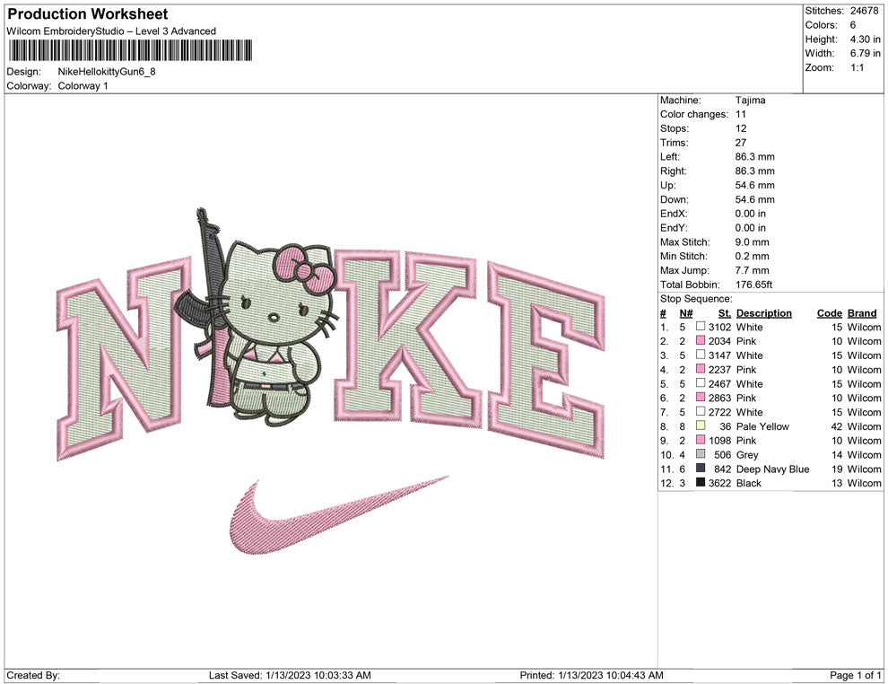 Nike Hello kitty gun
