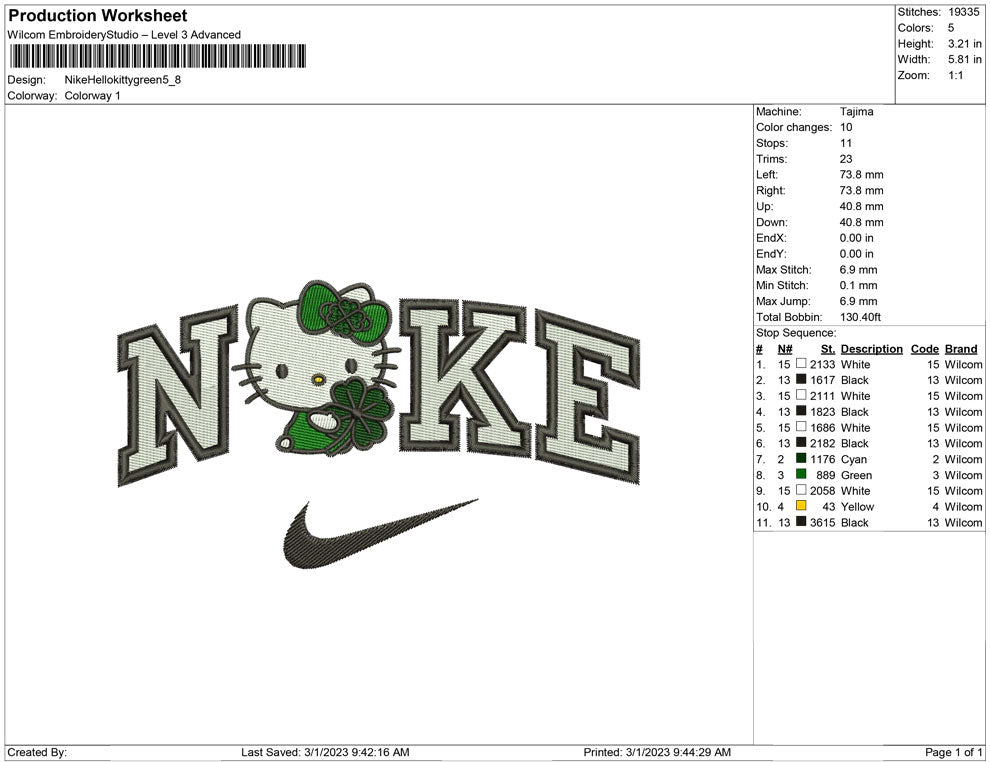 Nike Hello kitty Green