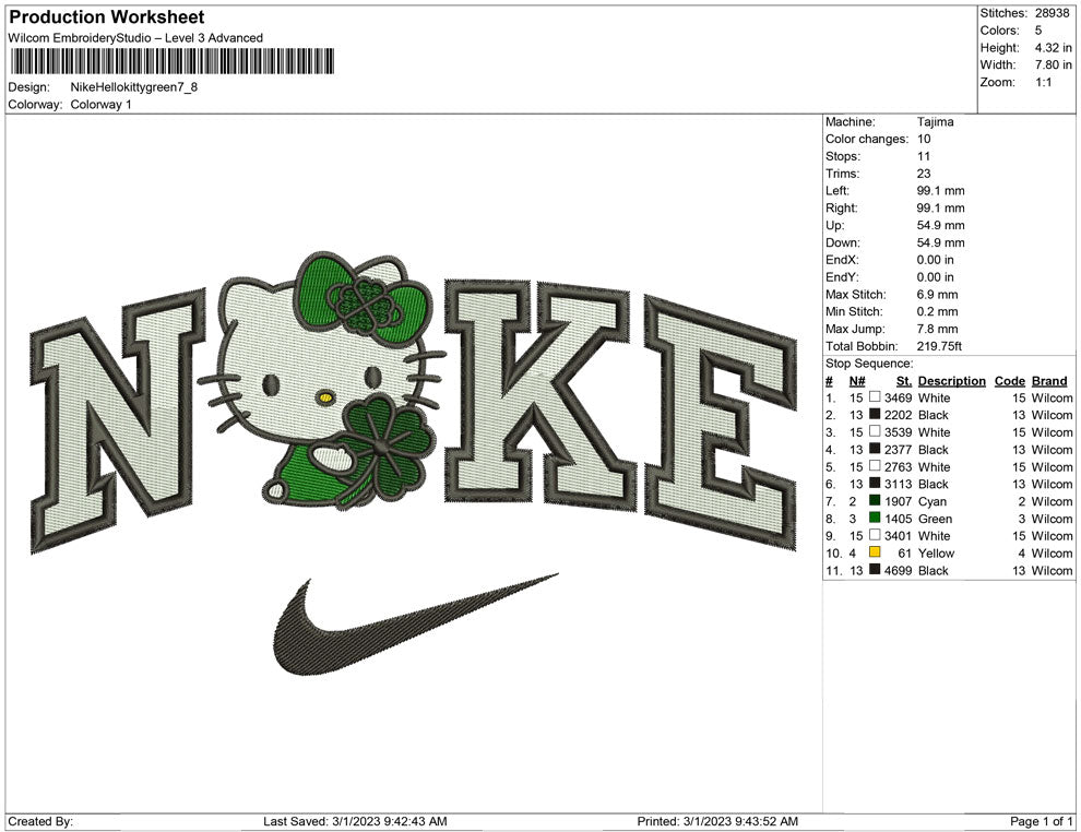 Nike Hello kitty Green