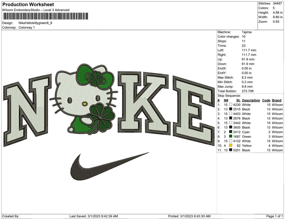 Nike Hello kitty Green