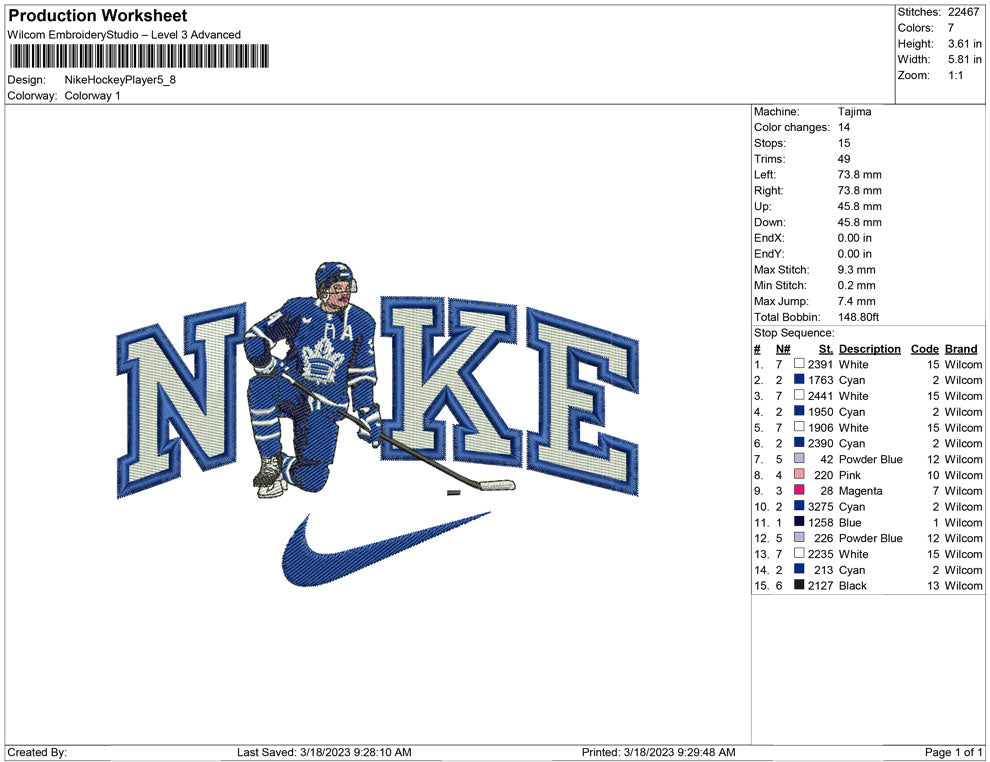 Nike Hockey Player