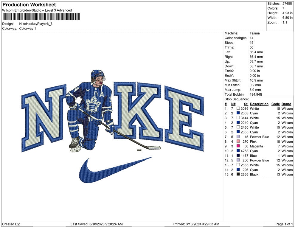 Nike Hockey Player