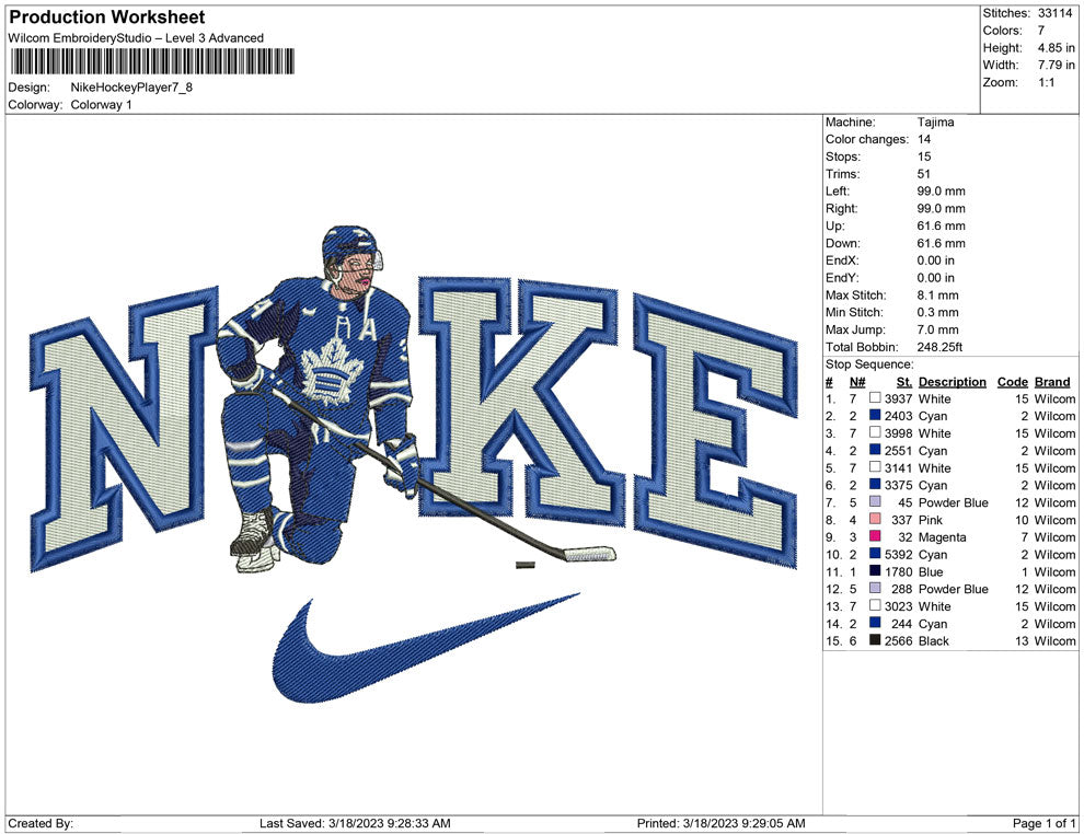 Nike Hockey Player