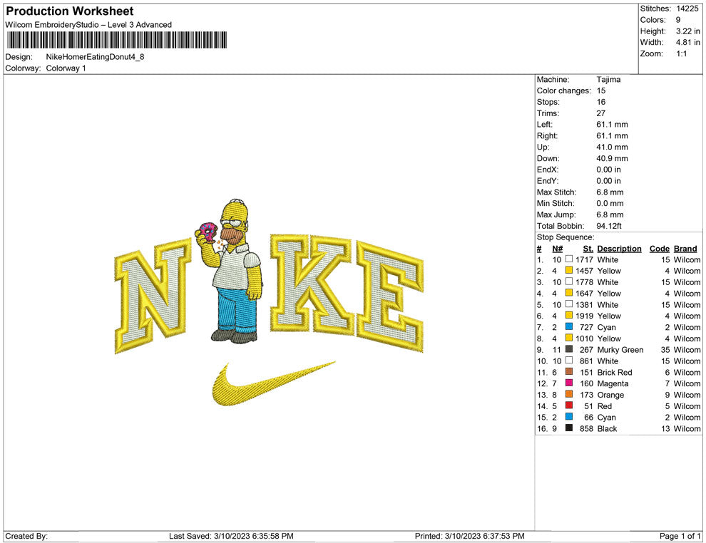 Nike Homer donut