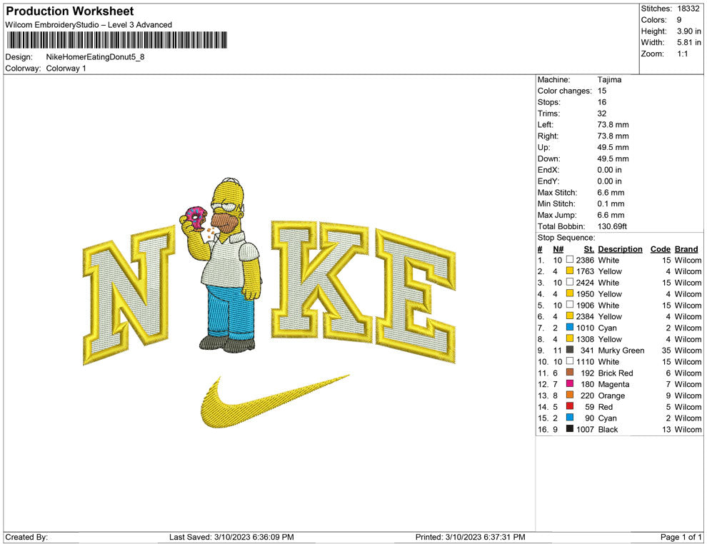 Nike Homer donut