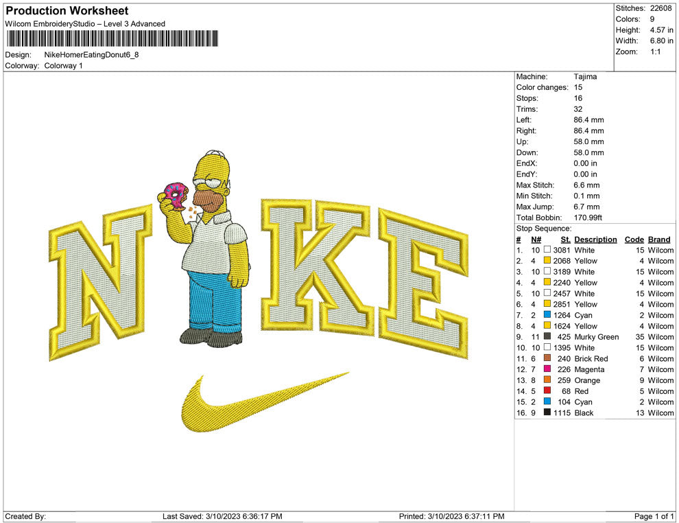 Nike Homer donut