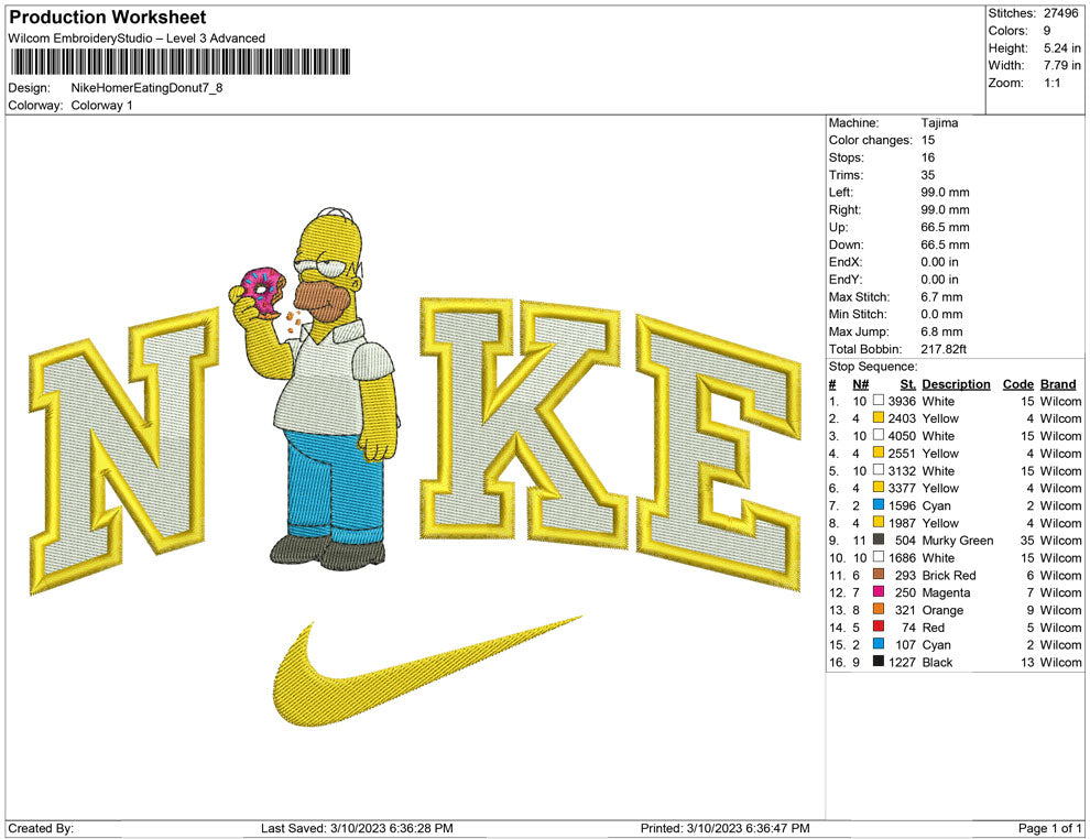 Nike Homer donut
