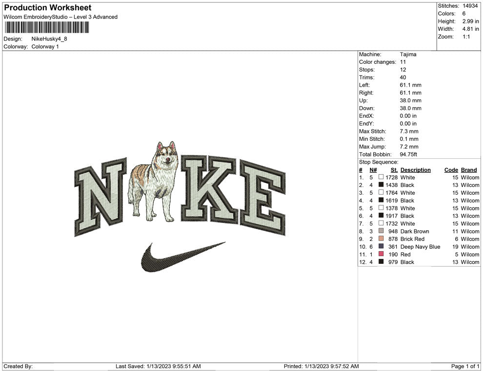 Nike Husky dog