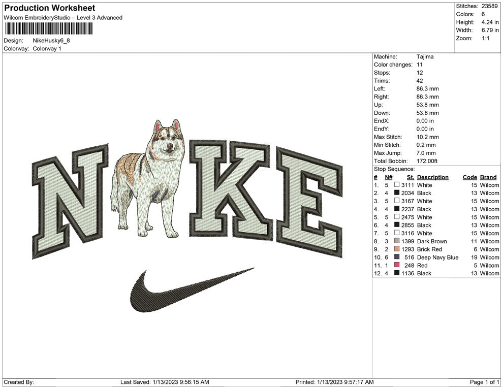 Nike Husky dog