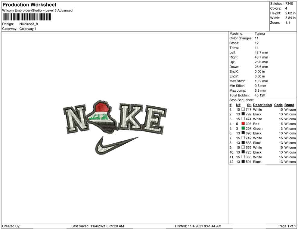 Nike Iraq Map