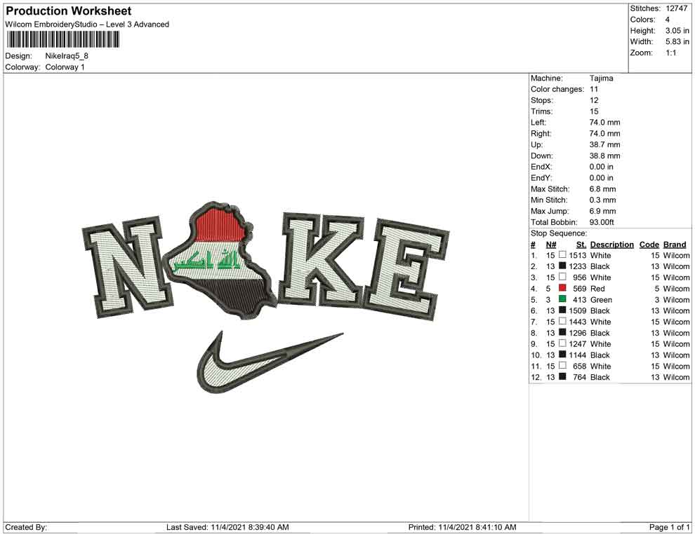 Nike Iraq Map