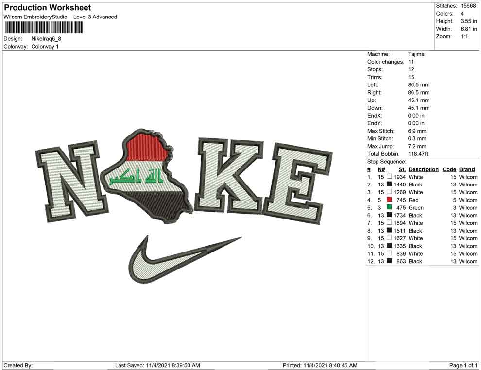 Nike Iraq Map