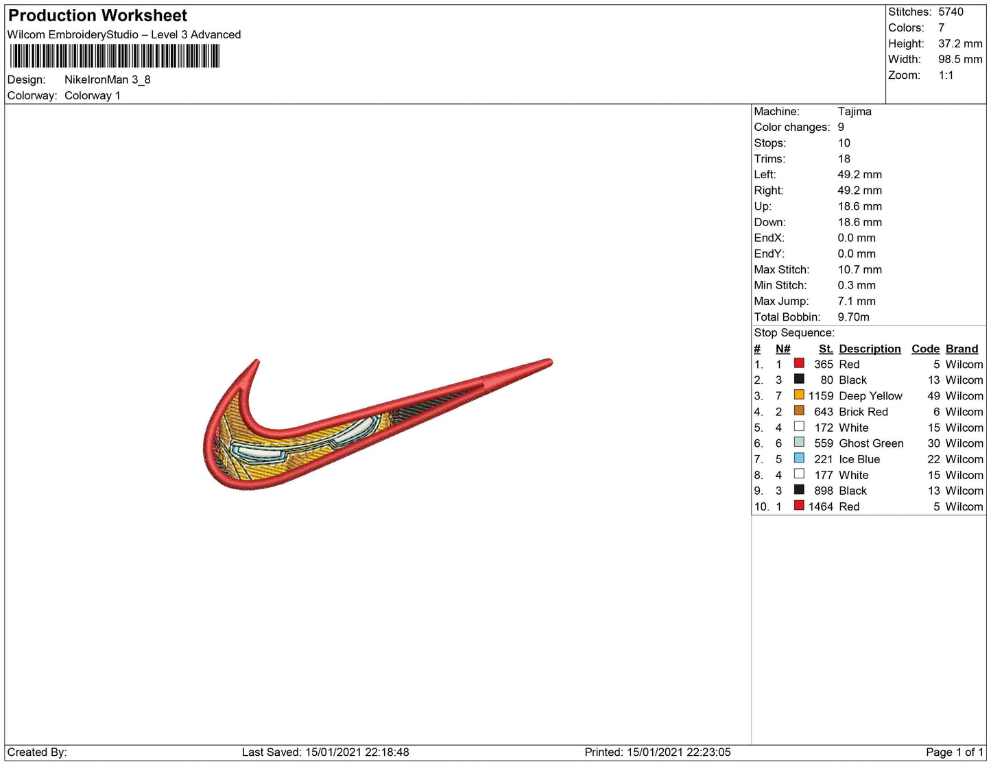 Swoosh eye iron man