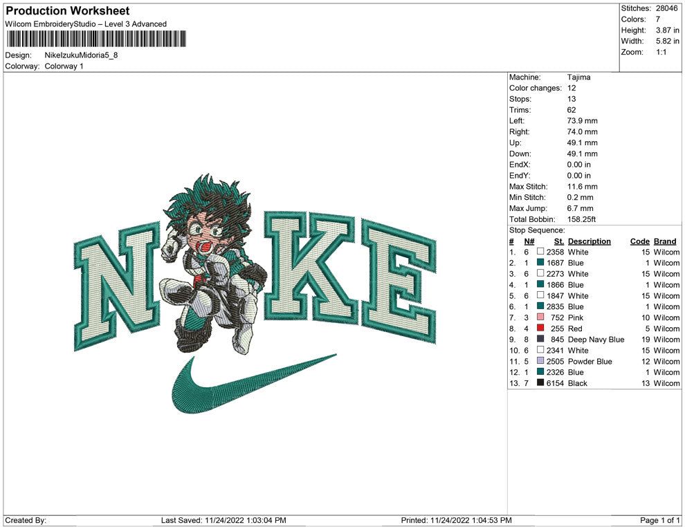 Nike Izuku Midoriya