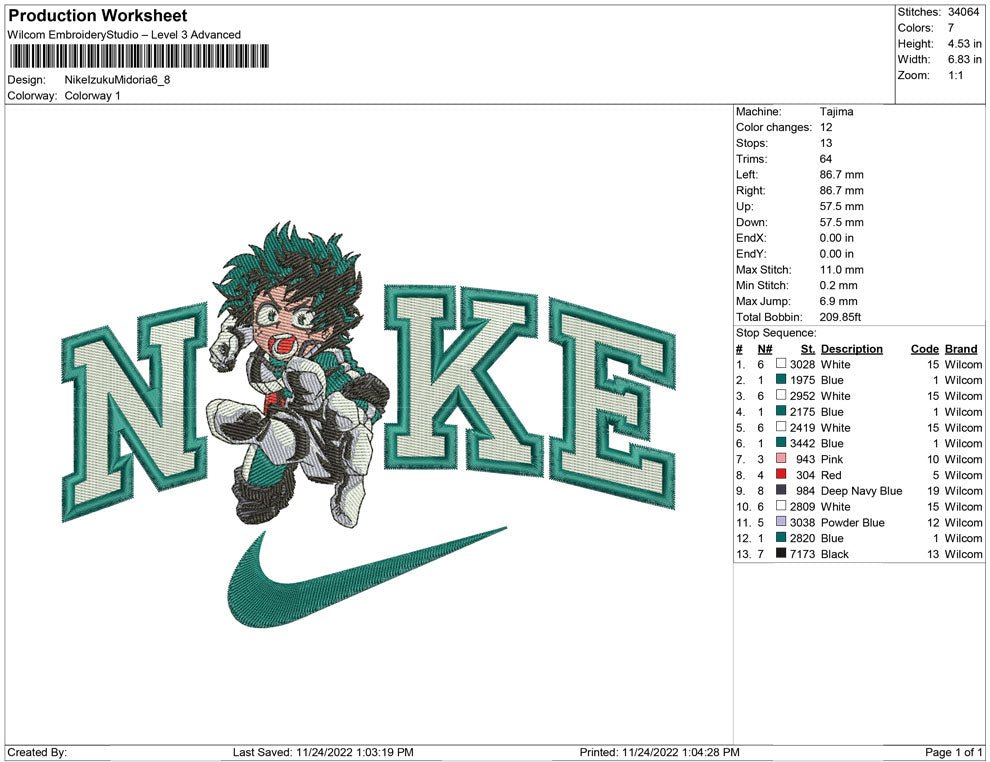 Nike Izuku Midoriya