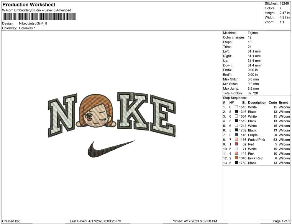 Nike Jujutsu Girl