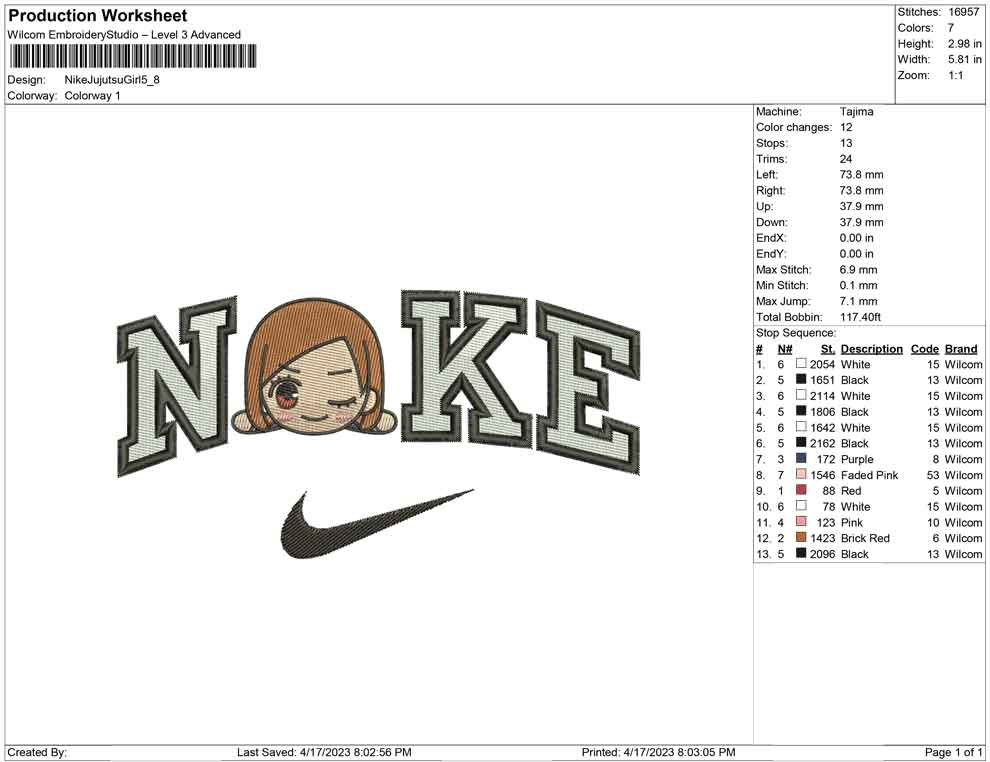 Nike Jujutsu Girl