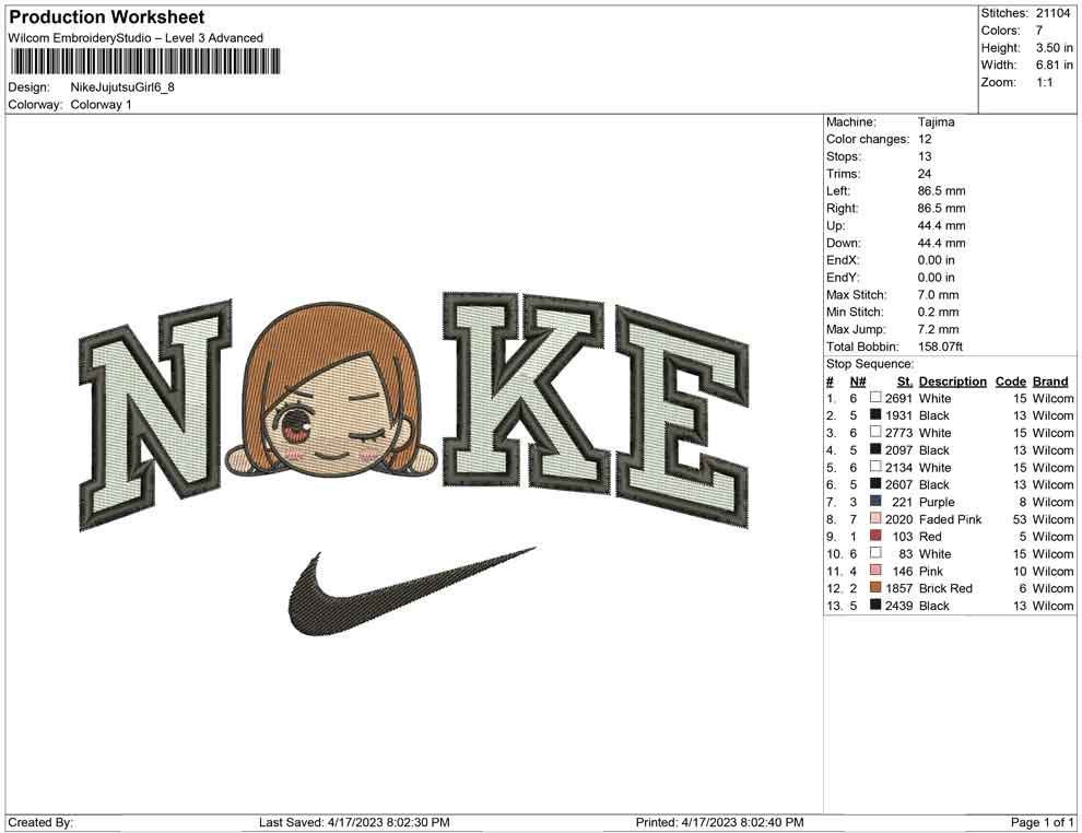 Nike Jujutsu Girl