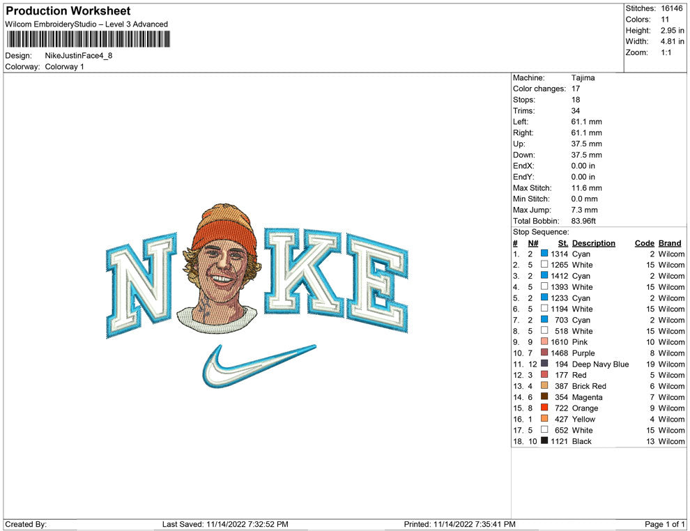 Nike Justin Face