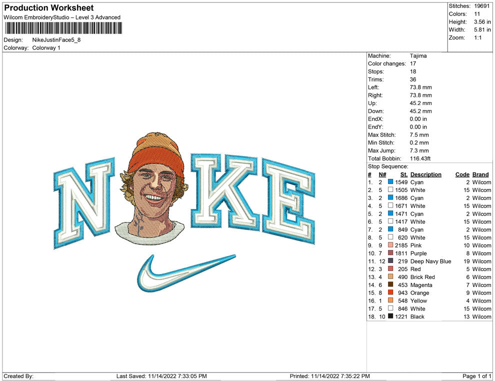 Nike Justin Face