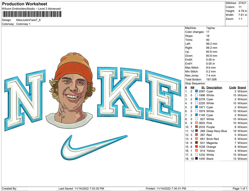 Nike Justin Face