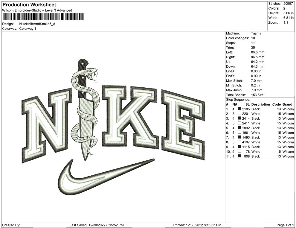 Nike Knife and Snake