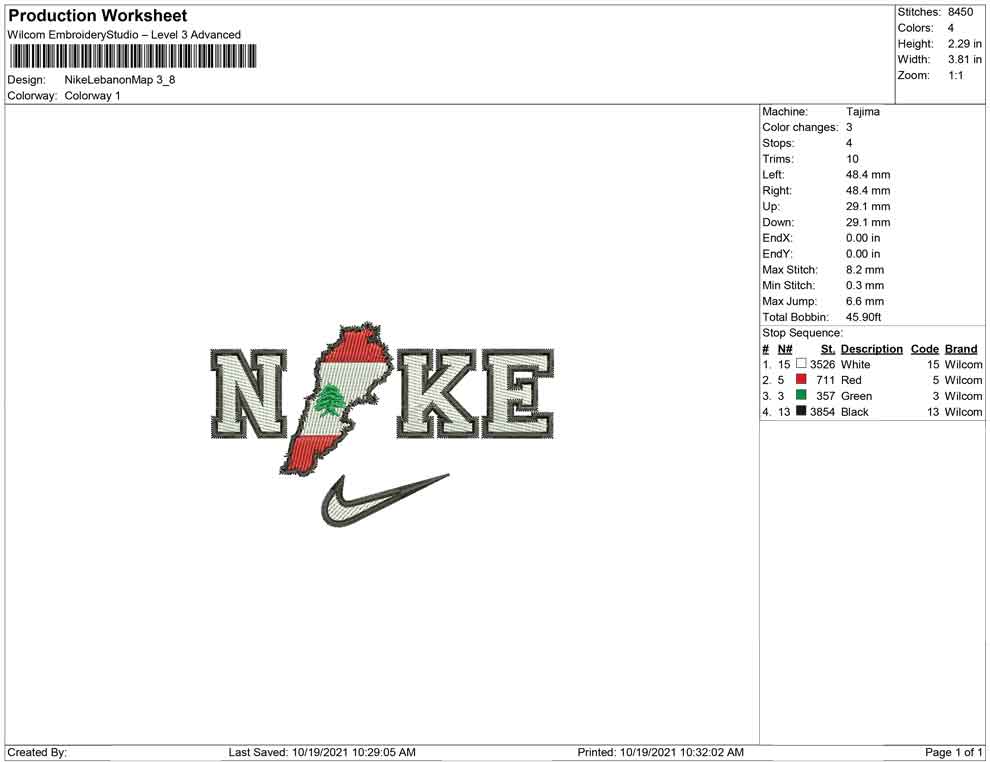 Nike Lebanon Map
