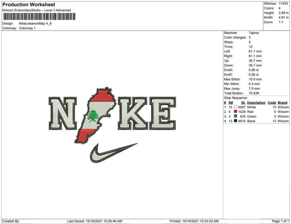 Nike Lebanon Map
