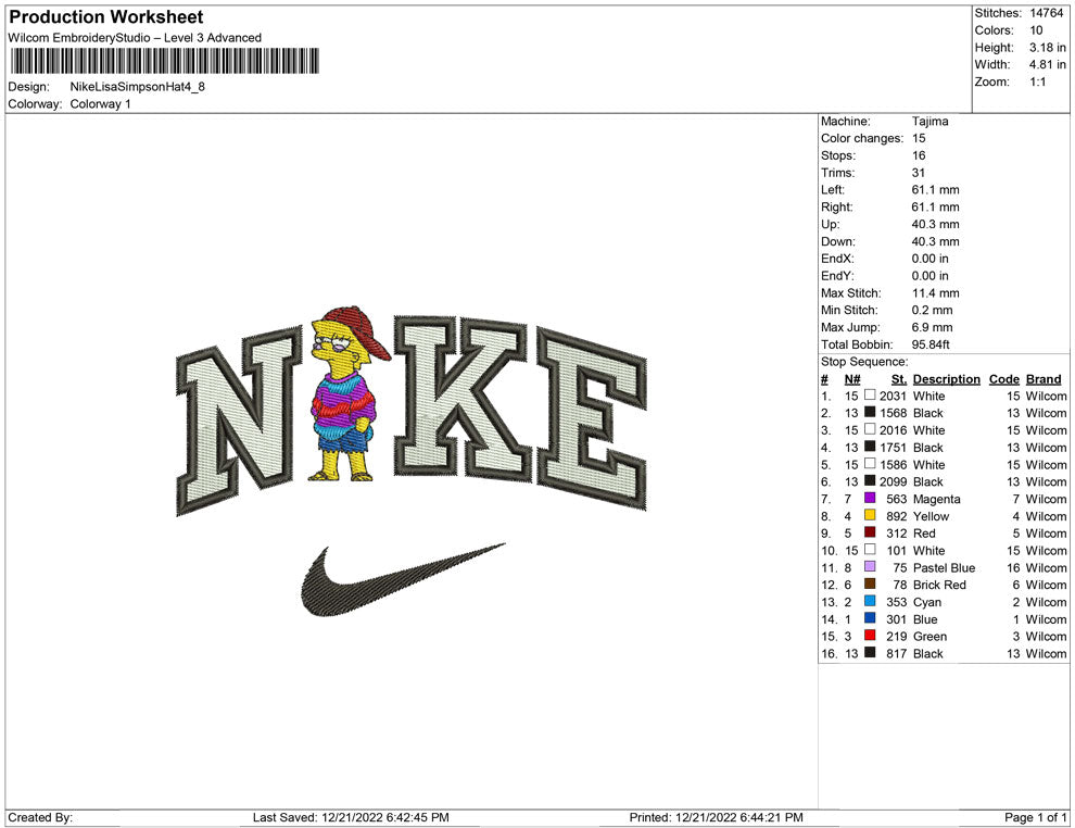 Nike Lisa Simpson with hat