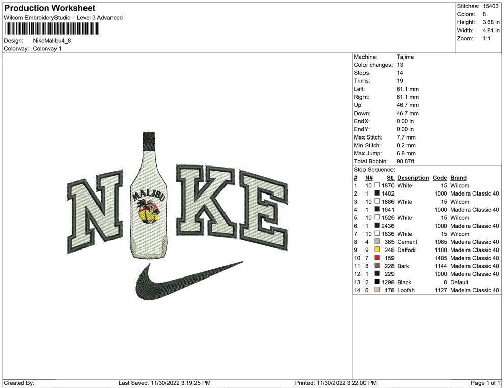 Nike Malibu bottle