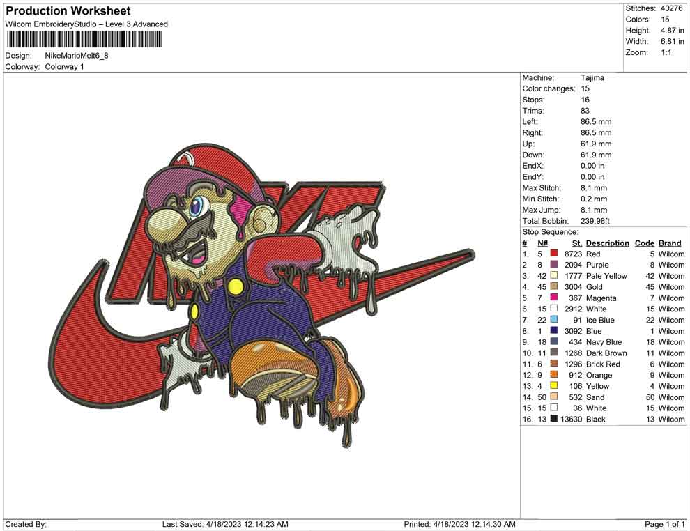 Nike Mario melting