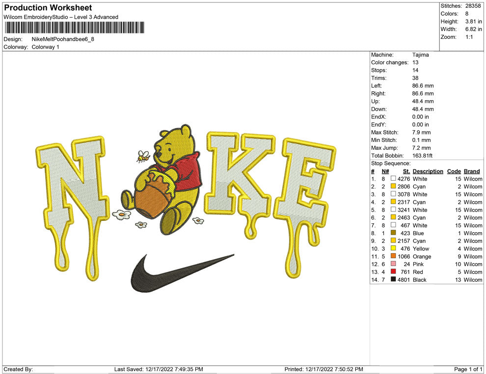 Nike Melt pooh and bee