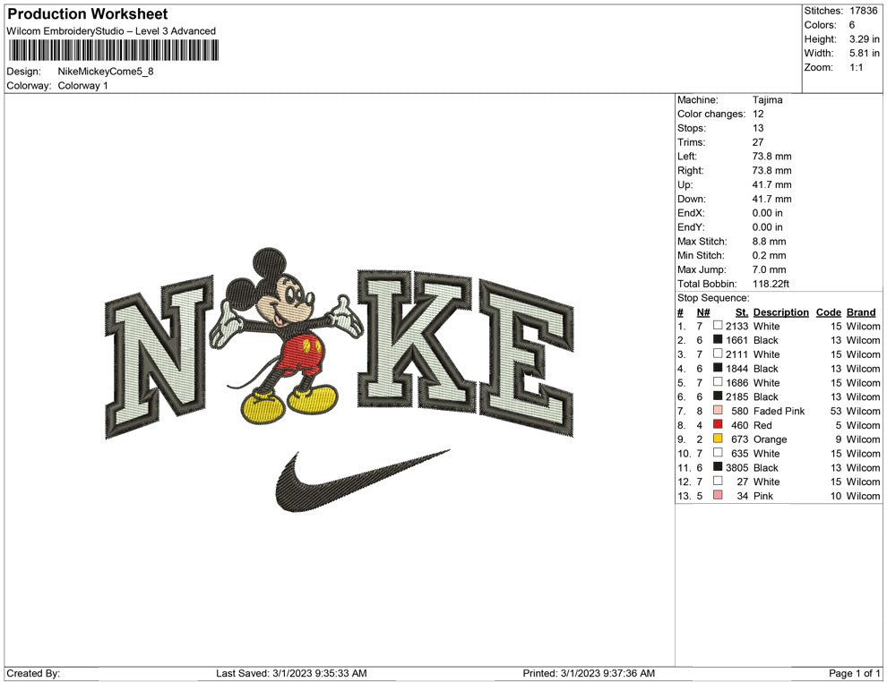 Nike Mickey Come