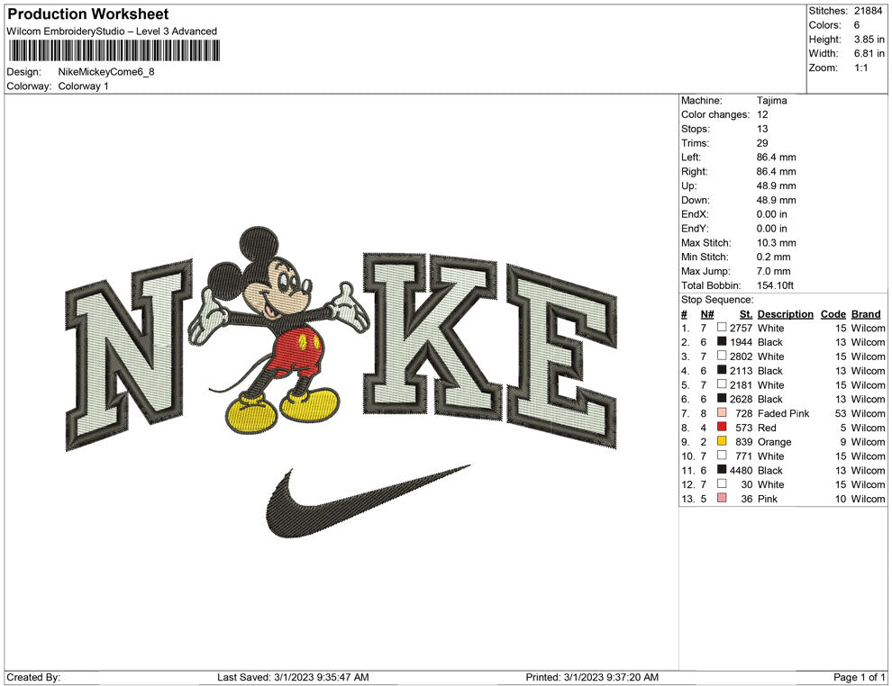 Nike Mickey Come