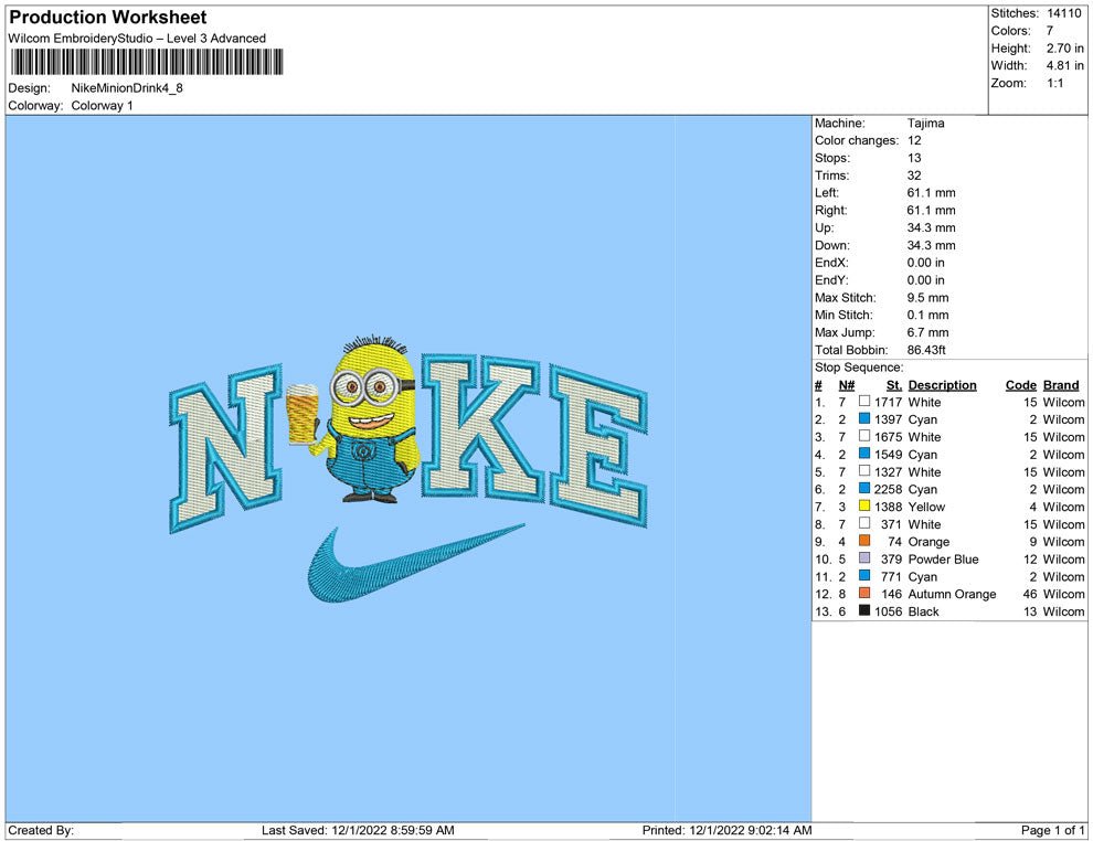 Nike Minion with drink