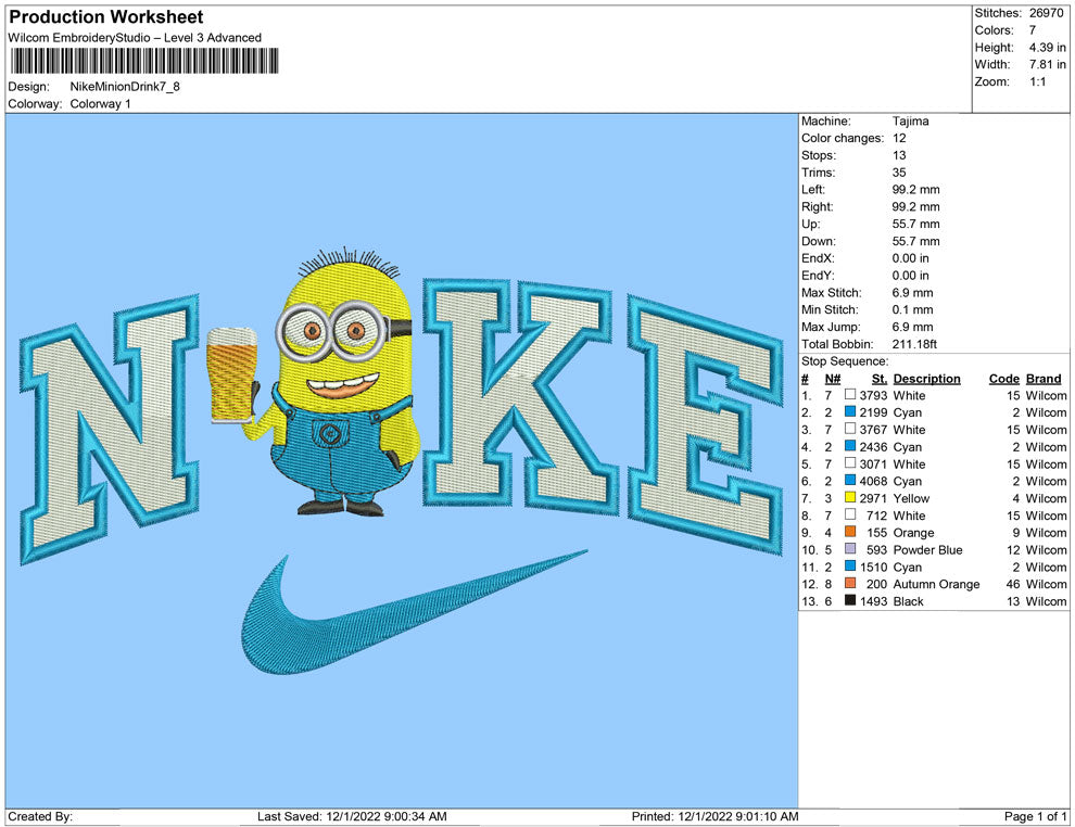 Nike Minion with drink
