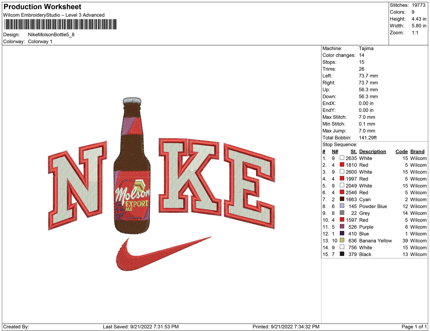 Nike Molson Bottle