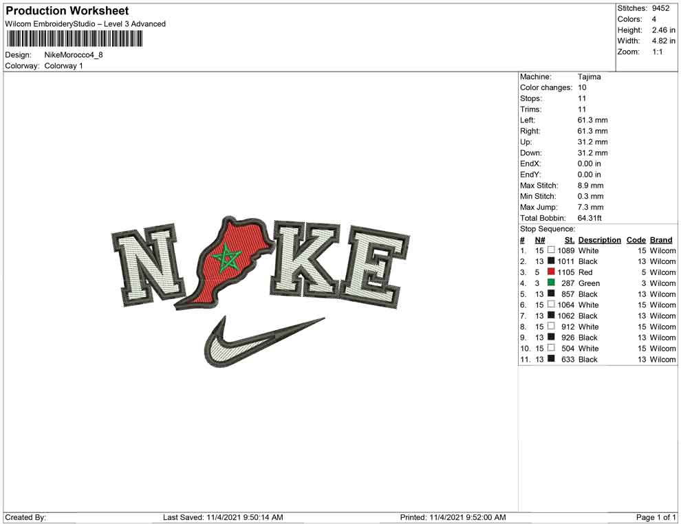 Nike Morocco Map
