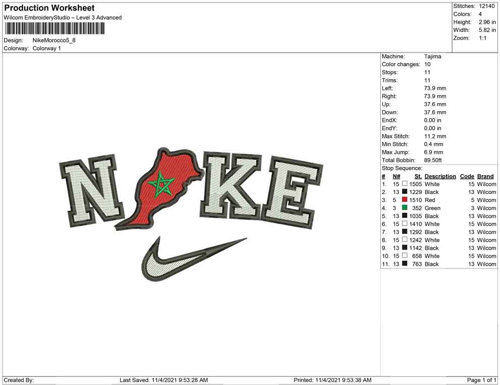 Nike Morocco Map