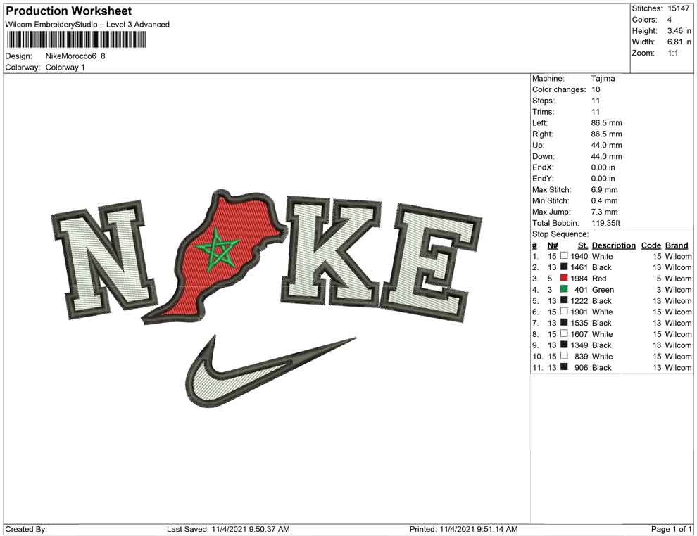 Nike Morocco Map