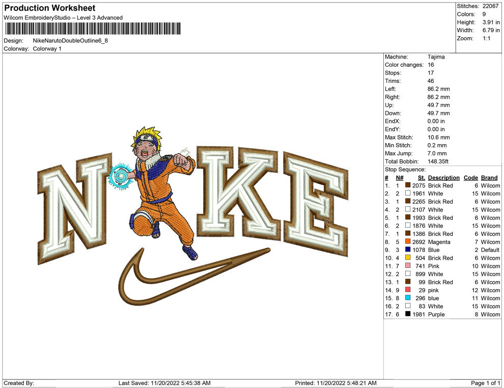Nike Naruto Double outline