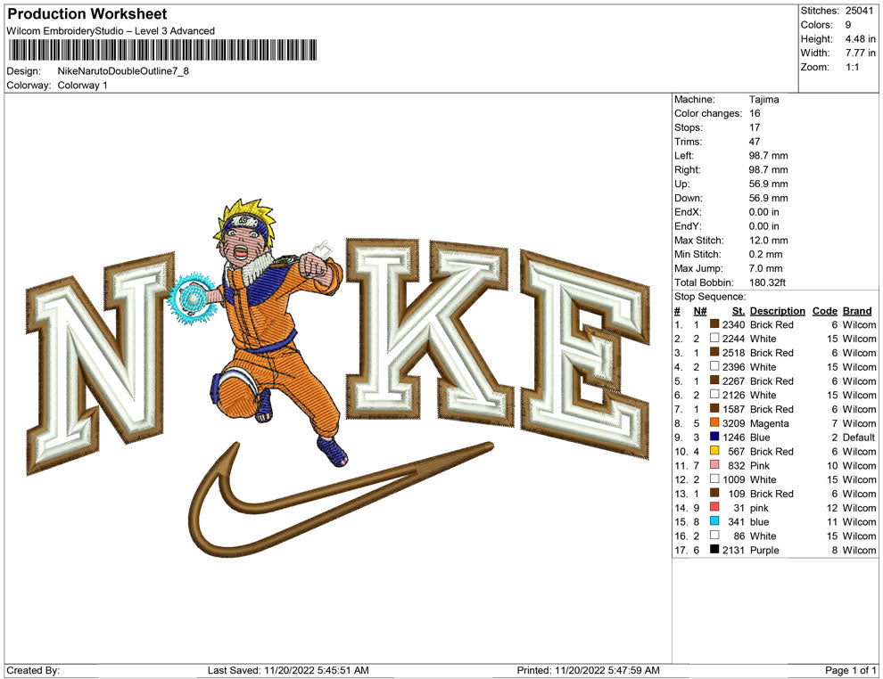 Nike Naruto Double outline