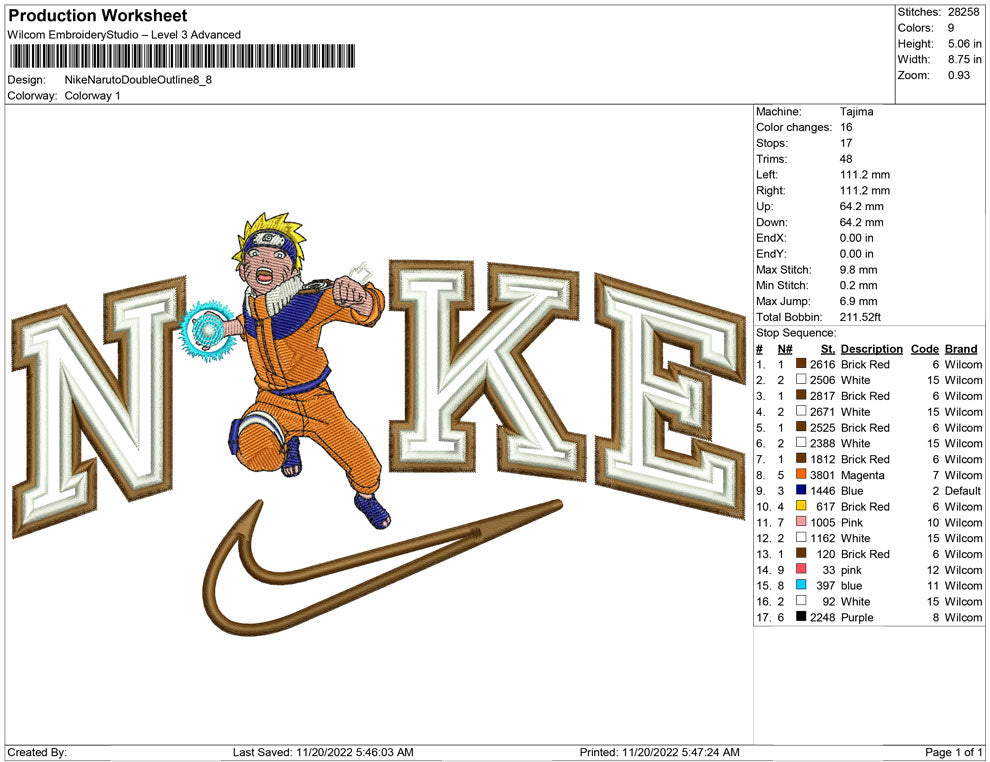 Nike Naruto Double outline