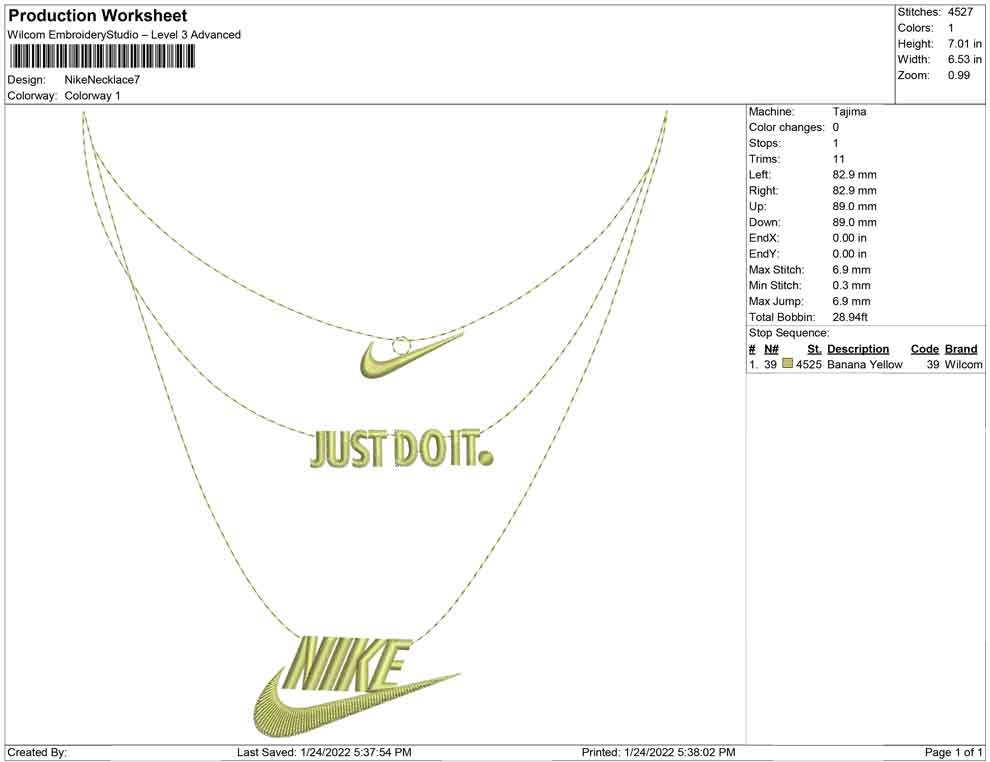 Nike Necklace